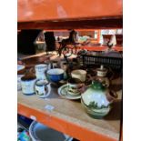 A small quantity of Torquay ware, Poole pottery items and sundry