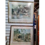 Two limited edition Russell Flint prints and sundry pictures