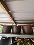 Three round connected planters
