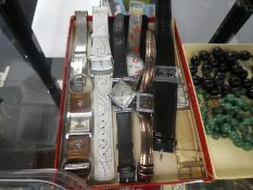 Tray of modern fashion watches, including Censl, Mudd, etc