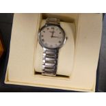 Boxed Raymond Weil stainless wristwatch and a ladies example