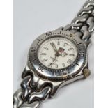 TAG HEUER; A ladies stainless steel Tag Heuer Professional wristwatch S95215, AF, strap broken