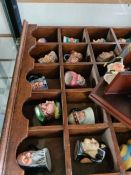 Six miniature Royal Doulton Toby jugs and 25 others by Franlin Mint in fitted case