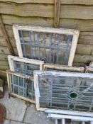 Selection of vintage leaded windows
