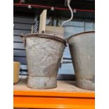 Three x old garden pails