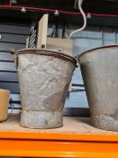 Three x old garden pails