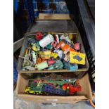 A small quantity of vintage Meccano and playworn diecast