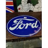 Oval Ford Vitreous sign 18 x 12"