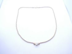 14K yellow gold necklace with single bezel set round cut diamond, approx 0.5 carat, diamond colour G