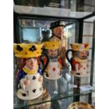 A set of four Royal Doulton character jugs of The Kings and Queens from playing cards, limited editi