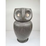 A rare Tudric for Liberty & Co., pewter jug in the form of an owl, impressed and numbered 035 to the