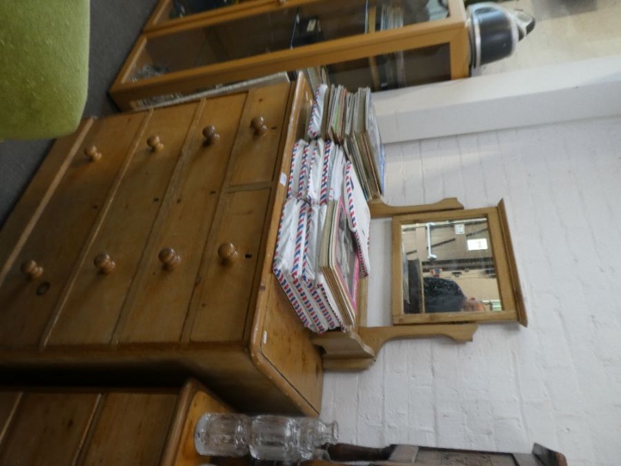 A Victorian stripped pine chest having 2 short and 3 long drawers - Image 3 of 3