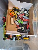 A quantity of playworn diecast vehicles, including hot wheels