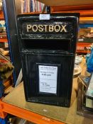 Black postbox (270mm deep)