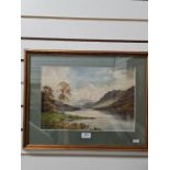 Edward H Thompson, a watercolour of Coniston Water from Waterhead, signed
