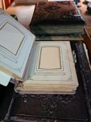 Four Victorian leather bound photograph albums, some containing photographs