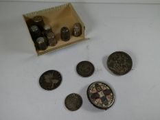 A small quantity of coins to include a Queen Anne 1709 cion and two badge marked examples. Also with