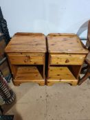 A pair of Ducal pine bedside tables