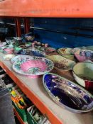 A quantity of mailing decorative items to include dishes and bowls