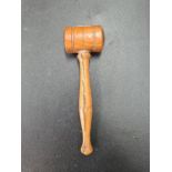 A fine 19th Century turned Yew wood gavel