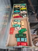 Two small trays of vintage Italian plastic miniature cars