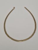 9ct yellow gold curblink necklace, with lobster clasp, 52cm, approx 31.78g