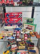 Various Corgi die-cast vehicles including trucks and other die - cast vehicles