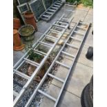 Two ladders with ridge bracket and wheels