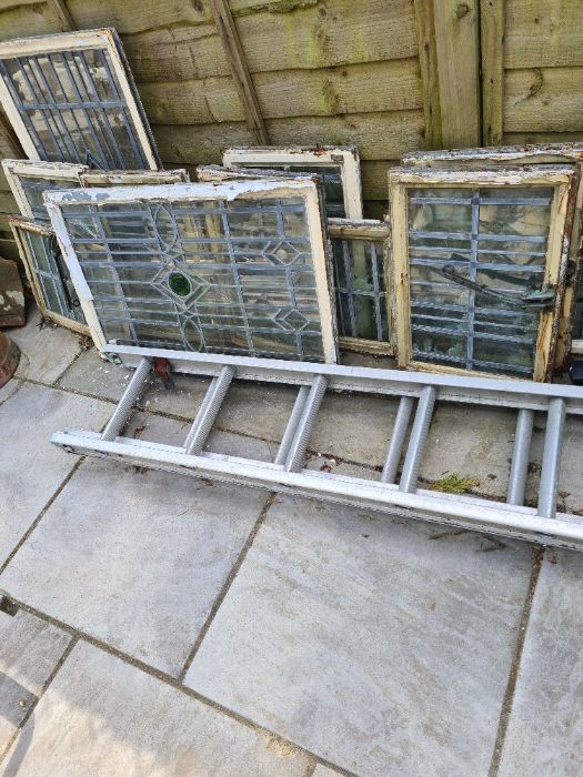 Two aluminium ladders, one being a step ladder - Image 7 of 8