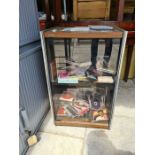 Technics Stereo cabinet with glass door and CDs and Cassette tapes