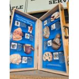 Cased medical training aids educational depicting various medical illnesses from alcohol abuse, etc
