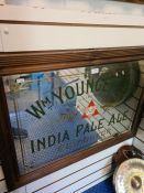 An old pub advertising mirror for William Younger and Co., Edinburgh probably mid-century, 80.5cm x