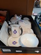 A small quantity of crested china items presented by the Society of Miniature Rifle Clubs