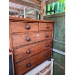 Pine chest of drawers 2 over 3 drawers