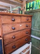 Pine chest of drawers 2 over 3 drawers