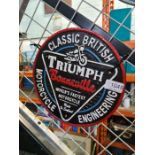 Large Triumph Bonneville sign