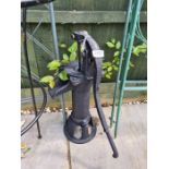 Small cast iron garden pump