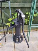 Small cast iron garden pump