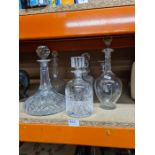 An Edinburgh crystal ships decanter and sundry decanters