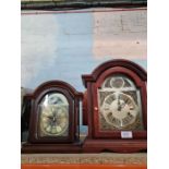 Two reproduction Georgian style mantle clocks