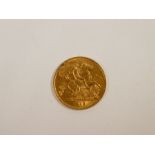 22ct yellow gold half Sovereign dated 1912, George V and George and the Dragon