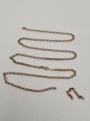 9ct yellow gold belcher chain, AF, marked 375, approx 5g