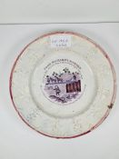 Victorian motto plate: "Poor Richard's Maxims, Plough deep while sluggards sleep & you shall have co