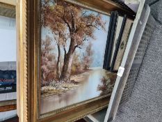Modern oil paintings and sundry pictures
