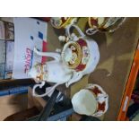 A selection of Royal Albert "Lady Hamilton" china including Coffee pot, tea pot, etc, All in lovely