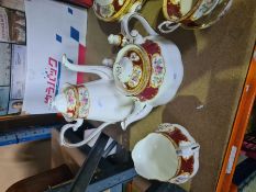 A selection of Royal Albert "Lady Hamilton" china including Coffee pot, tea pot, etc, All in lovely