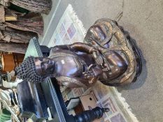 Large bronze model of a Buddha