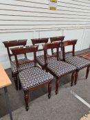 A set of 6 Victorian style bar back kitchen chairs