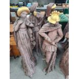 After Philip Jackson, 7 hollow resin figures of Romeo and Juliet, Soldier, Monk and others, each sig