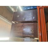 A selection of 7 wooden Microscope cabinets, some with keys (No microscopes) (7)